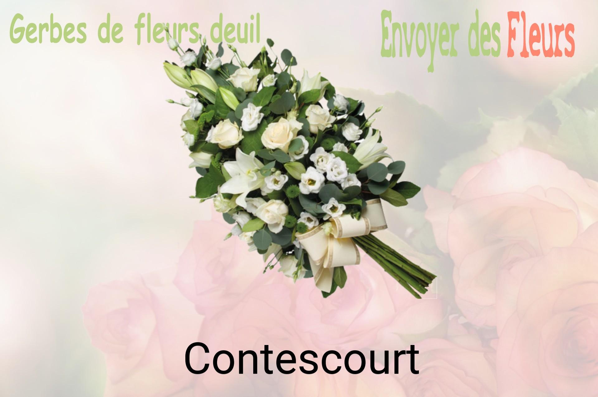 Gerbe de fleurs de deuil livrée à Contescourt